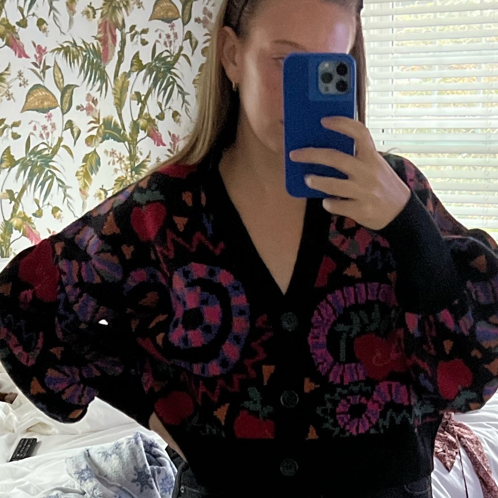 FARM Rio Black Jungle Fruits Cardigan - Picture 4 of 4